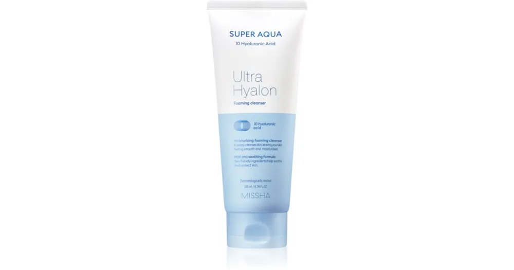 Rendeld meg most MisshaSuper Aqua 10 Hyaluronic Acid hidratáló tisztító hab