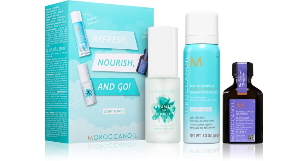Exkluzív ajánlat MoroccanoilRefresh, Nourish, and Go! (Light Tones) szett szőke hajra hölgyeknek