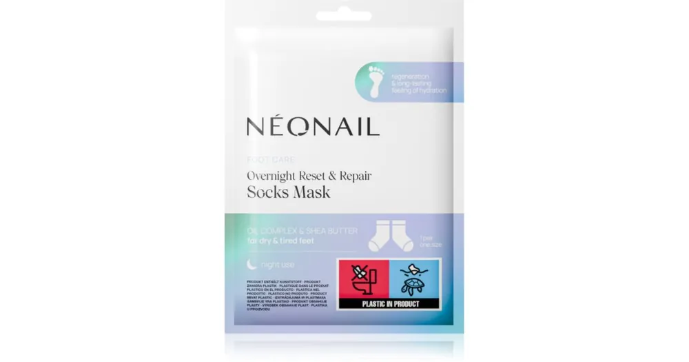 Kiárusítás NEONAILFoot Care Overnight Reset & Repair Socks Mask regeneráló lábmaszk zokniban éjszakára