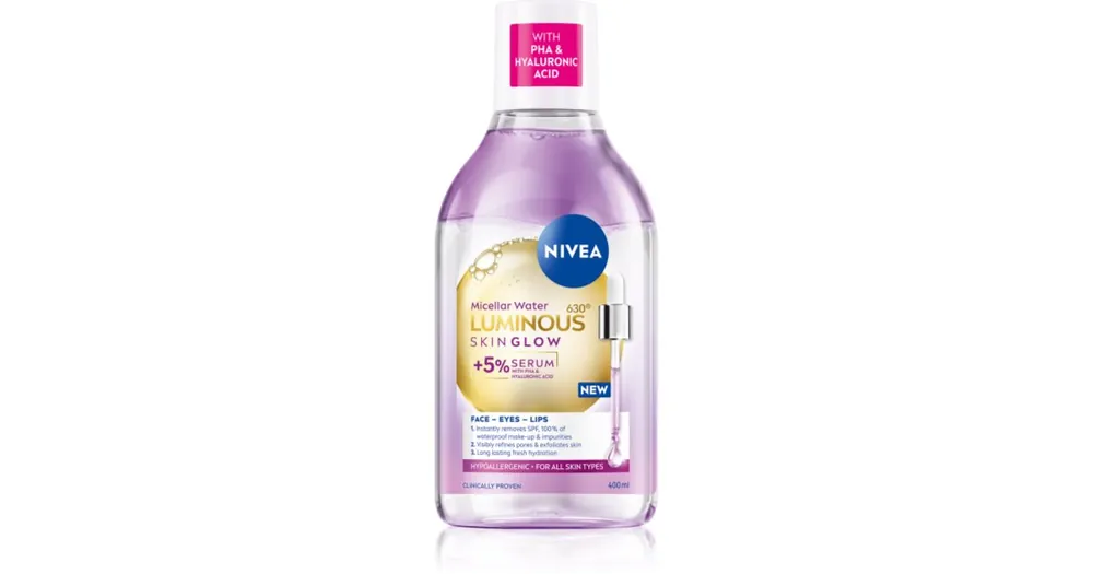 Kedvezmény NIVEALuminous Skin Glow tisztító micellás víz az élénk bőrért