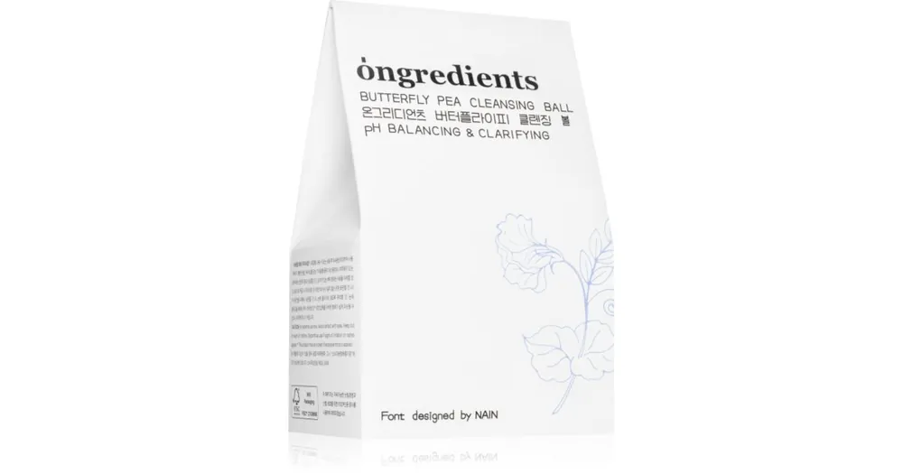OngredientsButterfly Pea Cleansing Ball tisztító szappan arcra antioxidáns hatású Újdonság