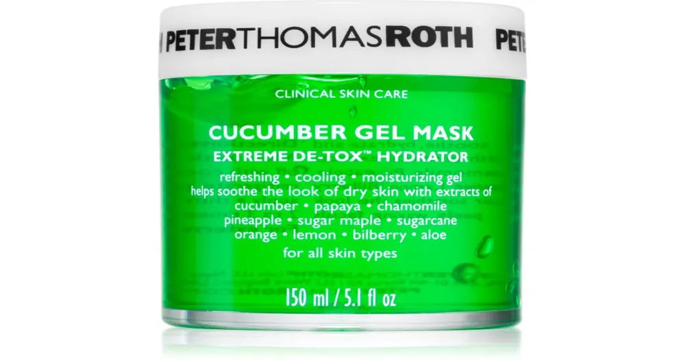 Peter Thomas RothCucumber De-Tox Gel Mask hidratáló gél maszk az arcra és a szem környékére Szuper akció