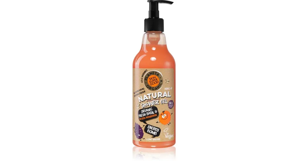 Organic ShopSkin Super Good Energy Bomb természetes tusoló gél frissítő hatással Kedvezmény