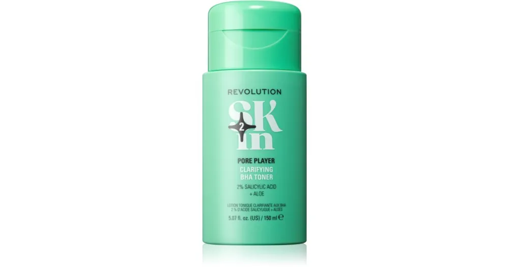 Revolution SkincareClearly Clarify 2% Salicylic Acid &Aloe Clarifying BHA Toner tisztító tonik a faggyú szabályozására és a pórusok minimalizására Népszerű