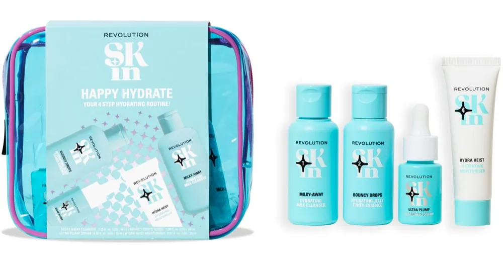 Biztonságos vásárlás Revolution SkincareHappy Hydrate 4 Step Starter Kit ajándékszett az arcra