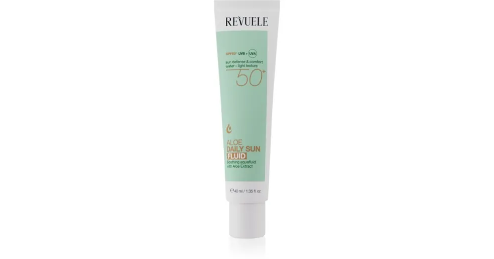 RevueleAloe Daily Sun Fluid SPF 50+ gyengéd védő folyadék SPF 50+ Kedvezményes ár