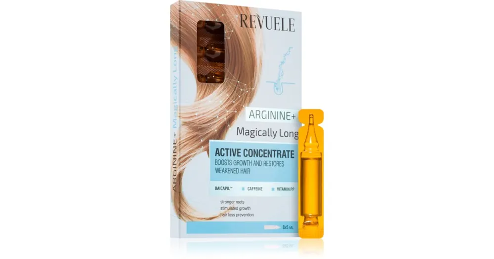RevueleActive Hair Concentrate Arginine+ Magically Long ampulla a haj növekedéséért és megerősítéséért a hajtövektől kezdve Vásárlói kedvenc