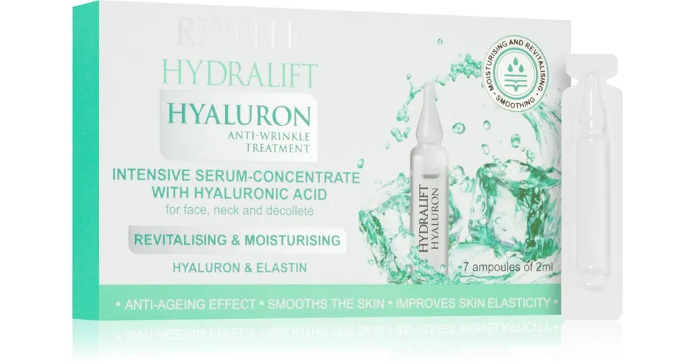 Csak ma RevueleHydralift Hyaluron Ampoules Intensive Serum Concentrate intenzív hidratáló szérum arcra, nyakra és dekoltázsra