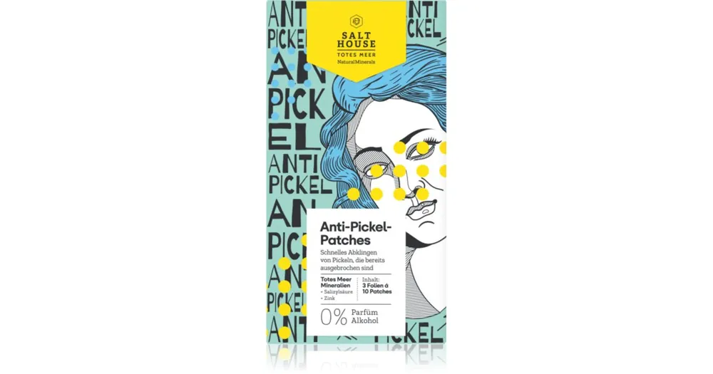 Salt HouseNatural Minerals Anti-pimple Patches tapasz problémás bőrre pattanások ellen Árengedmény