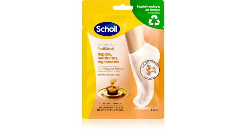 SchollPedimask™ Manuka Honey mélyen tápláló maszk lábakra Biztonságos vásárlás