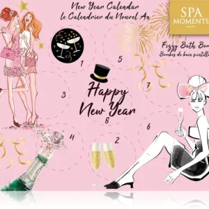 Spa MomentsHappy New Year Sparkling Bath Bombs visszaszámláló naptár az újévig Kedvezményes ár