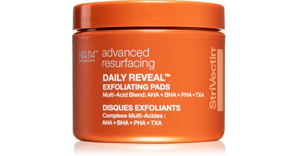 StriVectinAdvanced Resurfacing Daily Reveal Exfoliating Pads hámlasztó kendők a bőr kisimításáért és a pórusok minimalizásáért Akciós ár