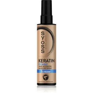 Biztonságos fizetés SyossKeratin Volume hővédő spray hajra dúsabb hatásért