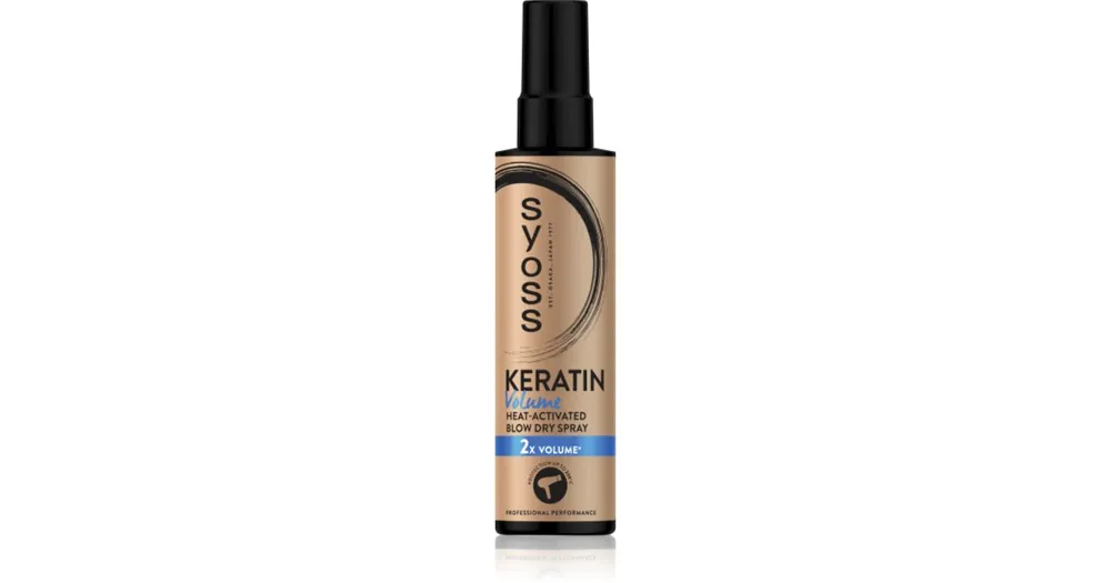 Biztonságos fizetés SyossKeratin Volume hővédő spray hajra dúsabb hatásért
