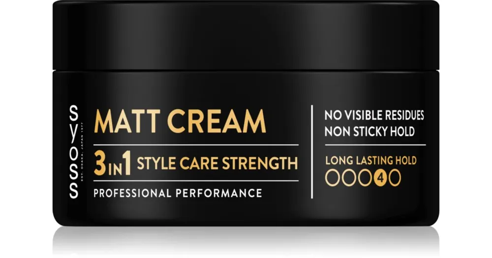 SyossMatt Cream Matt hajformázó krém a formáért és a fixálásért Korlátozott ajánlat