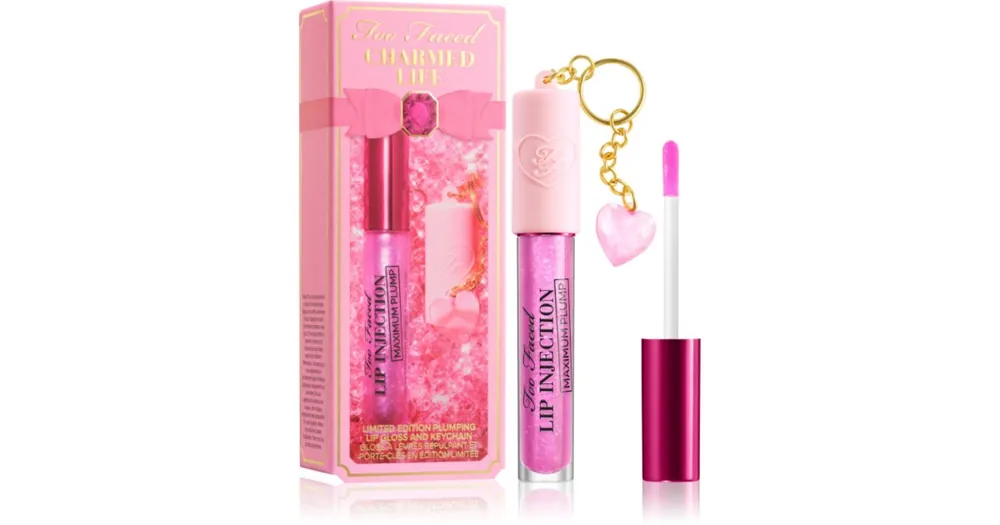 Különleges ajánlat Too FacedCharmed Life Lip Gloss & Key Chain tartós ajakfény extra mennyiségéert