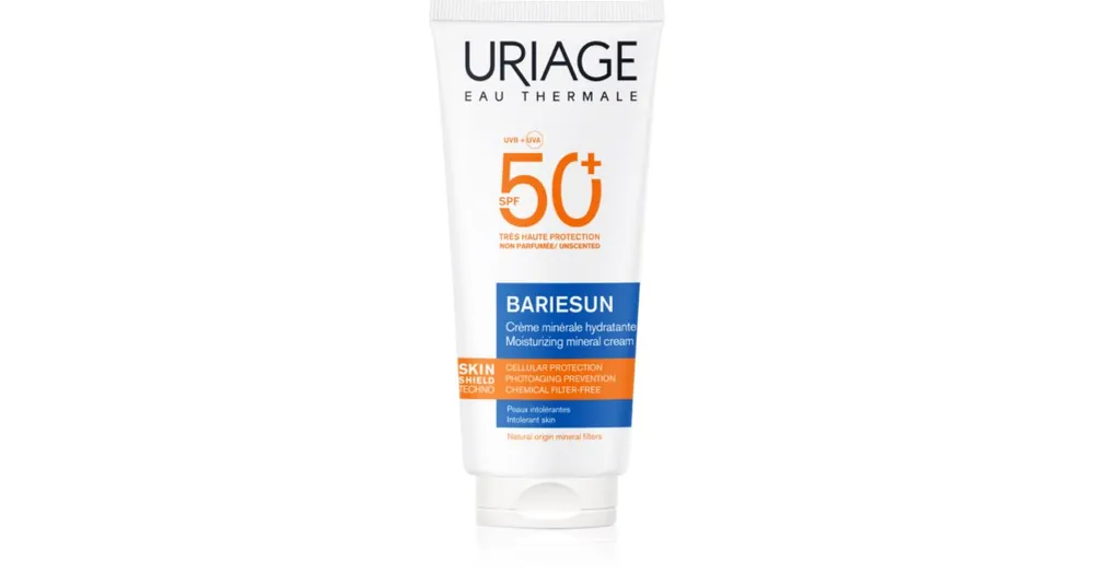 Akció UriageBariésun Mineral Cream SPF 50+ ásványi védőkrém arcra és testre SPF 50+