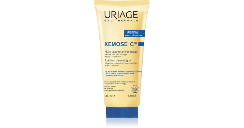 UriageXemose C8+ Anti-Itch Cleansing Oil nyugtató és tisztító olaj a száraz és ekcémás bőrt Korlátozott ajánlat