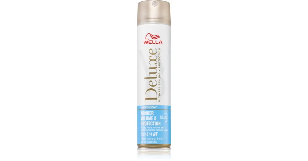 Vedd meg most WellaDeluxe Wonder Volume & Protection Hajlakk az extra erős tartásért dús és fényes hajért