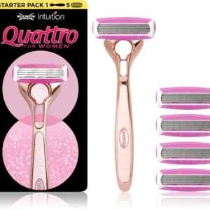 Biztonságos fizetés Wilkinson SwordIntuition Quattro for Women borotva + tartalék fejek 5 db
