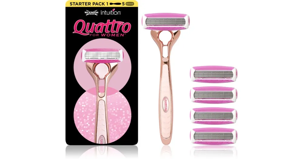 Biztonságos fizetés Wilkinson SwordIntuition Quattro for Women borotva + tartalék fejek 5 db