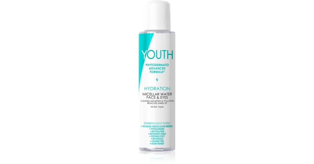 YOUTHHydration Micellar Water Face & Eyes tisztító micellás víz az arcra és a szemekre Korlátozott ajánlat