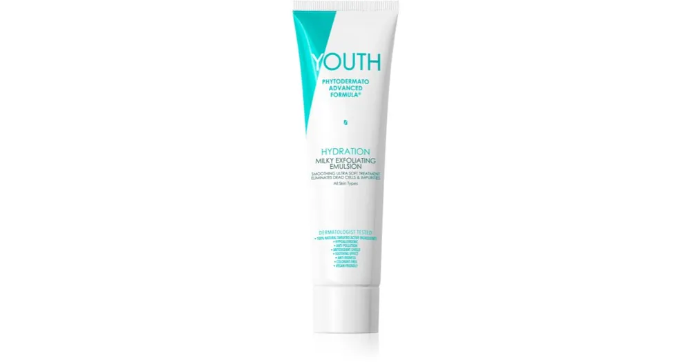 YOUTHHydration Milky Exfoliating Emulsion hámlasztó tisztító emulzió Azonnali szállítás