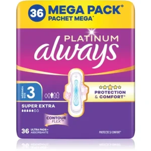 Árcsökkenés AlwaysPlatinum Super Extra Size 3 egészségügyi betétek szárnyakkal