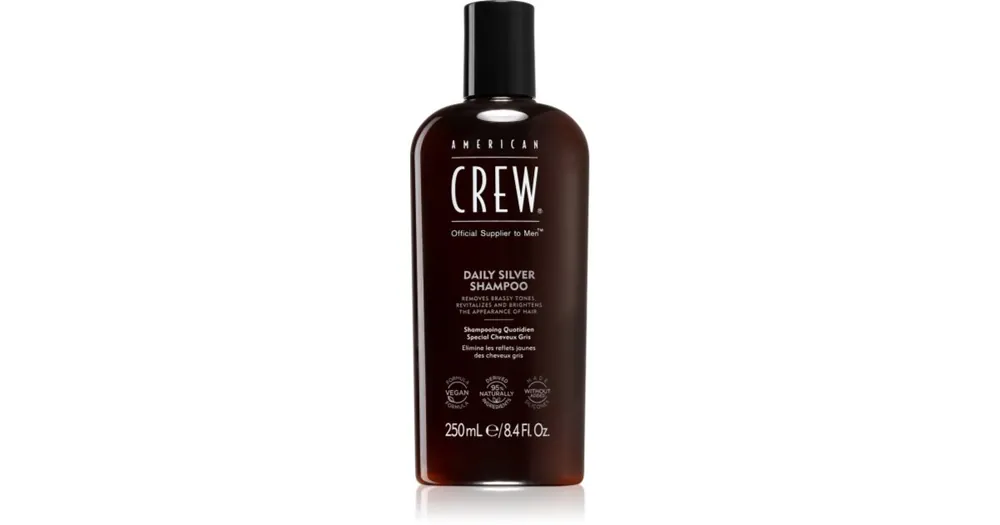 American CrewDaily Silver Shampoo sampon fehér és ősz hajra Azonnali szállítás