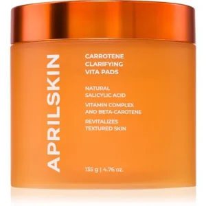 APRILSKINCarrotene Clarifying Vita Pads tisztító vattakorong az aknéra hajlamos zsíros bőrre Biztonságos fizetés
