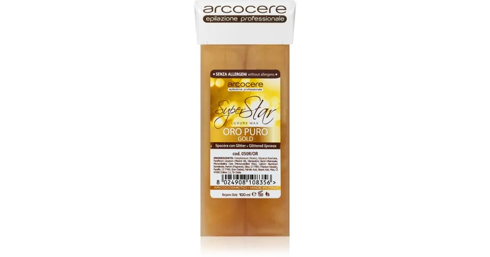 Korlátozott ajánlat ArcocereProfessional Wax Oro Puro Gold gyanta szőrtelenítéshez csillámporral