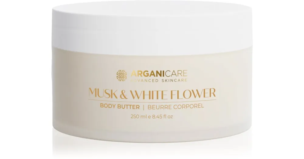 ArganicareBody Butter Musk & White Flower testvaj Argán olajjal Népszerű