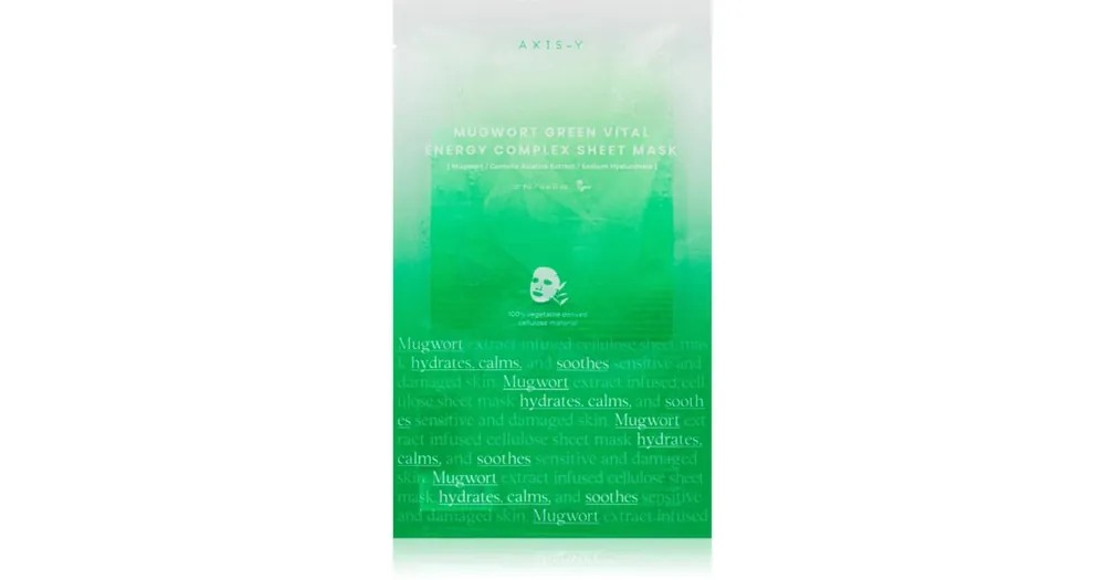 AXIS-YMugwort Green Vital Energy Complex Sheet Mask arcmaszk hidratáló és nyugtató hatással Ajánlat