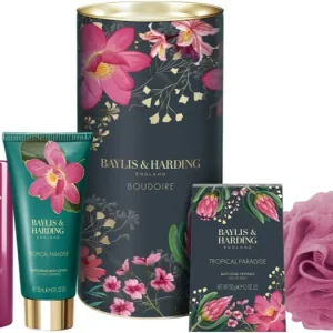 Újdonság Baylis & HardingBoudoire Tropical Paradise ajándékszett pléh doboz