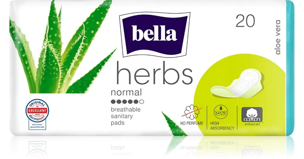 BELLAHerbs Aloe Vera egészségügyi betétek parfümmentes Gyors kiszállítás