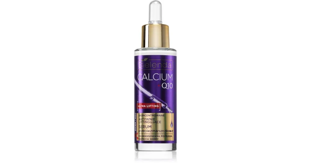 Olcsó BielendaCalcium + Q10 Concentrated actively lifting anti-wrinkle serum day/night liftinges szérum az arckontúr feszesítésére Nappali és éjjeli ápolás