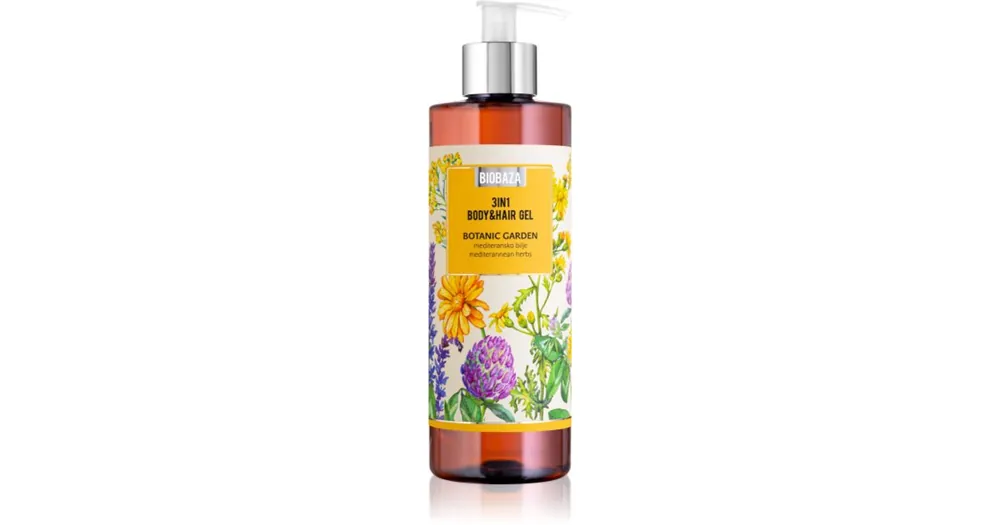 Exkluzív ajánlat BIOBAZA3in1 Body&Hair Gel Botanic Garden sampo, kondicionáló és tusfürdő 3 in 1
