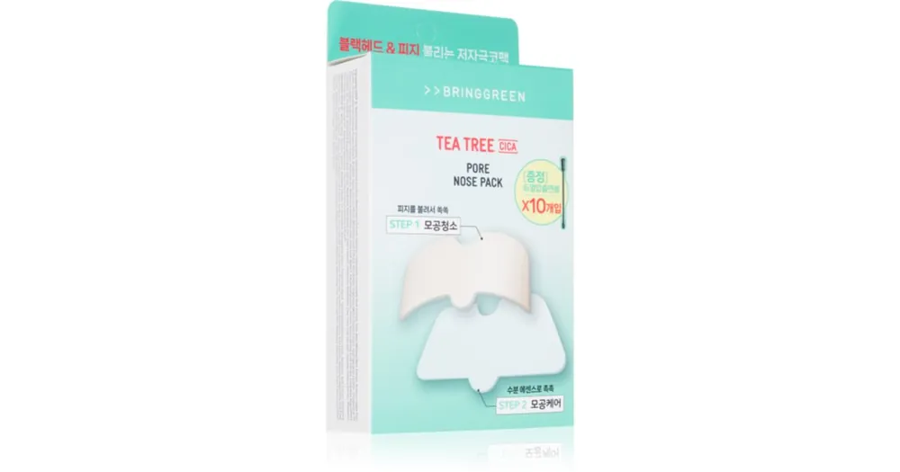 Csak ma BRINGGREENTea Tree Cica Pore Nose Strip tapasz problémás bőrre az orra
