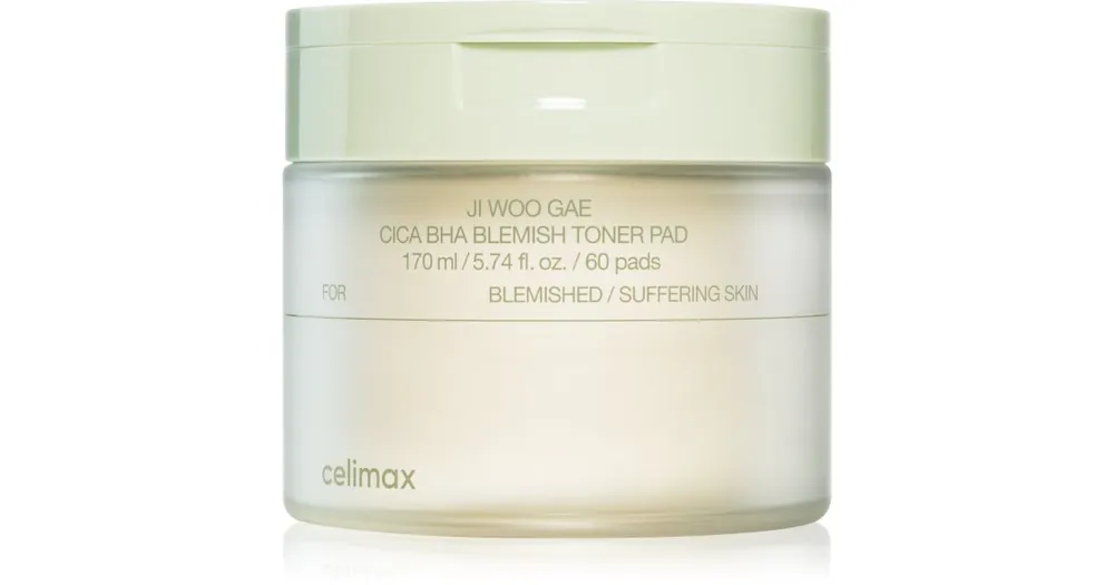 celimaxJi Woo Gae Cica BHA Blemish Toner Pad hámlasztó kendők az aknéra hajlamos érzékeny bőrre Szezonális akció
