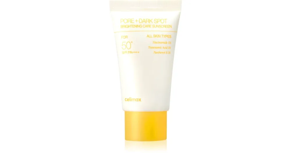 celimaxPore+Dark Spot Brightening Care Suncream napozó bőrélénkítő krém SPF 50+ Ajánlat