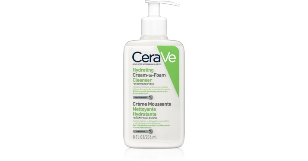 CeraVeCleansers Hydrating Cream-to-Foam Cleanser tisztító habzó krém normál és száraz bőrre Vedd meg most