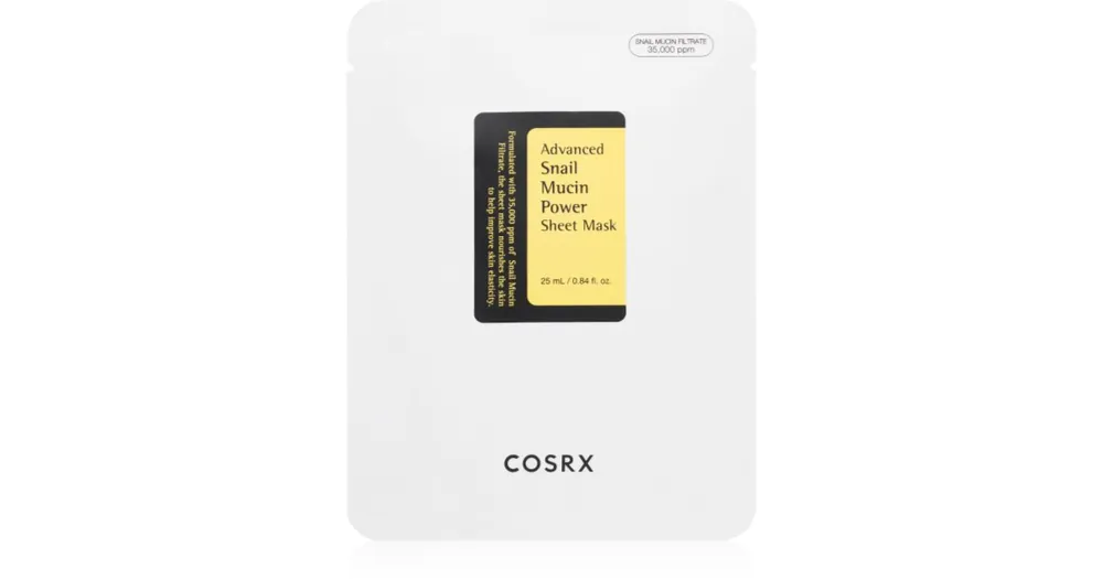 CosrxAdvanced Snail Power Essence szövet arcmaszk a ráncok ellen hidratáló hatással Expressz kézbesítés
