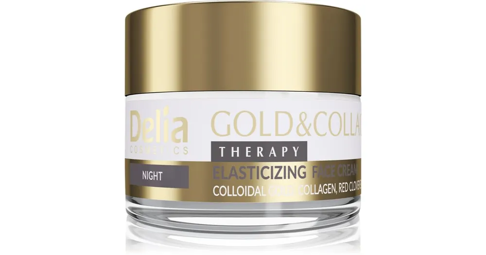 Kedvezményes ár Delia CosmeticsGold & Collagen Therapy éjszakai krém bőrelasztikusság-fokozó