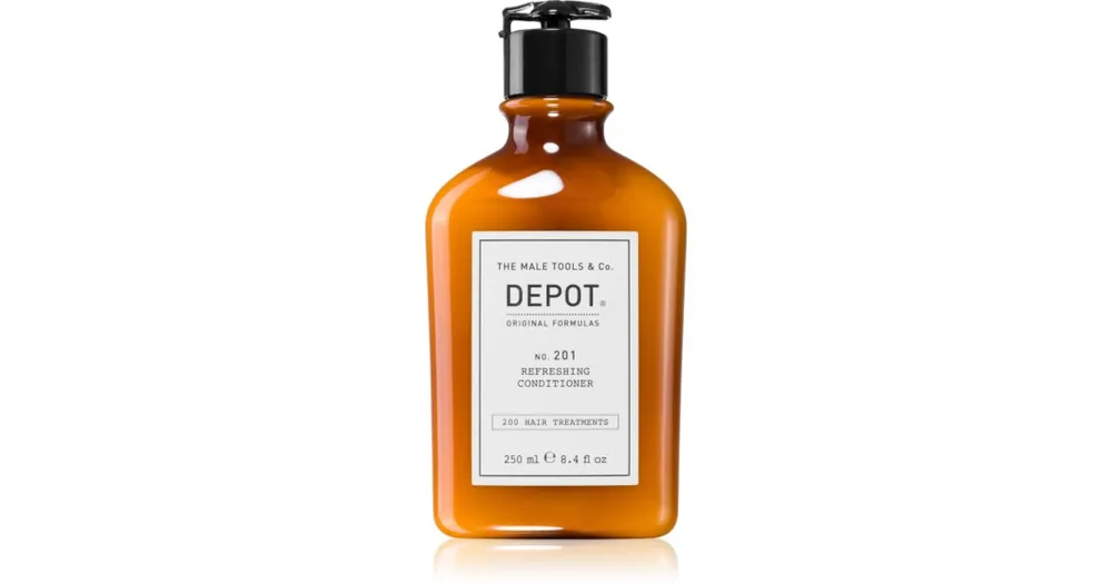 DEPOT200 HAIR TREATMENTS NO. 201 REFRESHING CONDITIONER hidratáló kondicionáló a fénylő és selymes hajért Vedd meg online