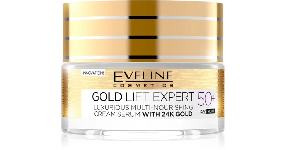 Legjobb ár Eveline CosmeticsGold Lift Expert nappali és éjszakai krém ráncok ellen 50+