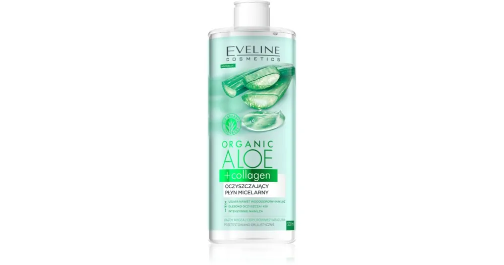 Bestseller Eveline CosmeticsOrganic Aloe+Collagen tisztító micellás víz