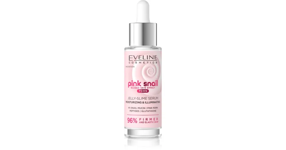 Eveline CosmeticsPink Snail Glazed Skin Effect élénkítő szérum az arcra Kedvezmény