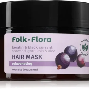 Folk & FloraKeratin & Black Currant regeneráló hajmasz Árcsökkenés