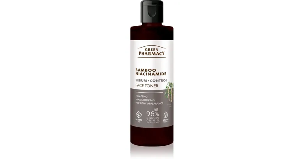 Green PharmacyBamboo & Niacinamide Face Toner aktív tonikum zsíros bőrre Biztonságos vásárlás
