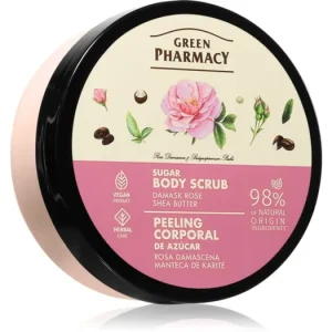 Outlet Green PharmacyDamask Rose & Shea Butter Body Scrub cukros test peeling